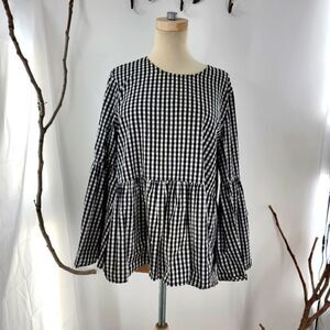 Who what wear gingham baby doll tunic top